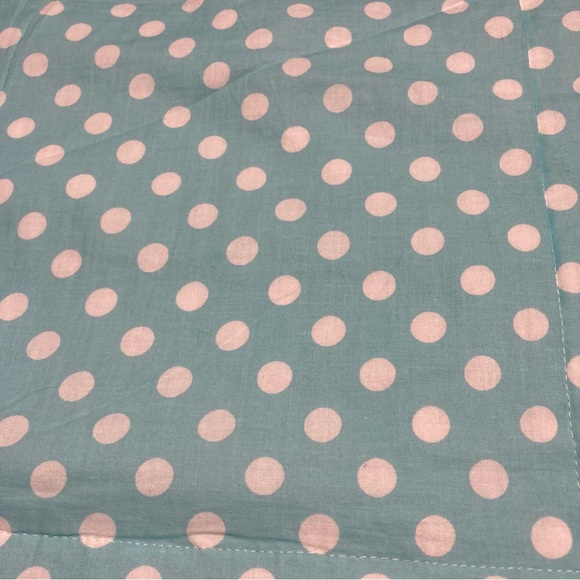 LAURA ASHLEY Quilted Standard Shams Cotton Butterflies Polka Dots Set of 2 - Picture 7 of 16
